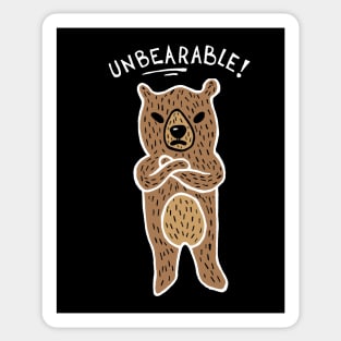Unbearable Bear (White) Sticker